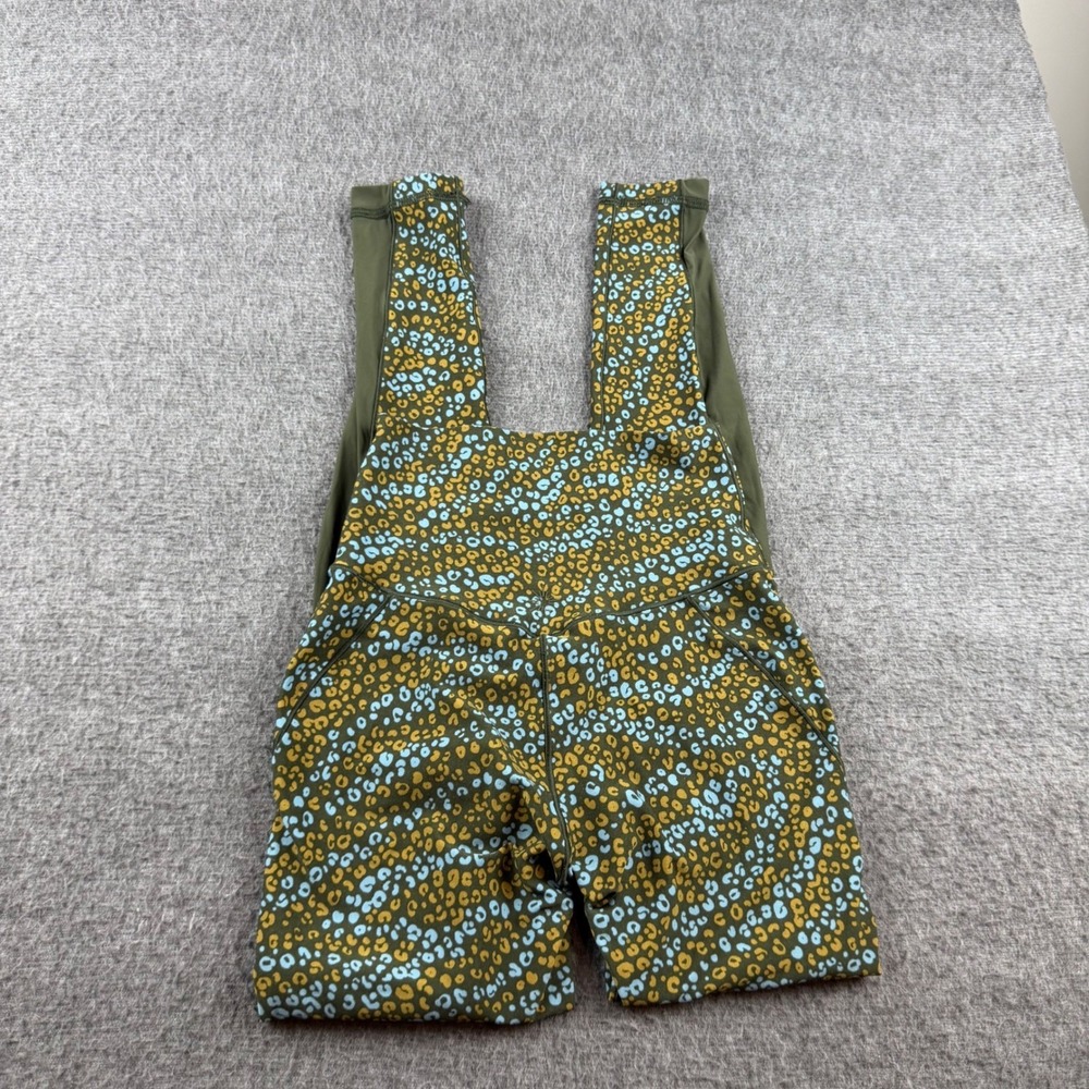OFFLINE by Aerie Real Me Leggings Womens XS Green Leopard High Rise 7/8 Athletic